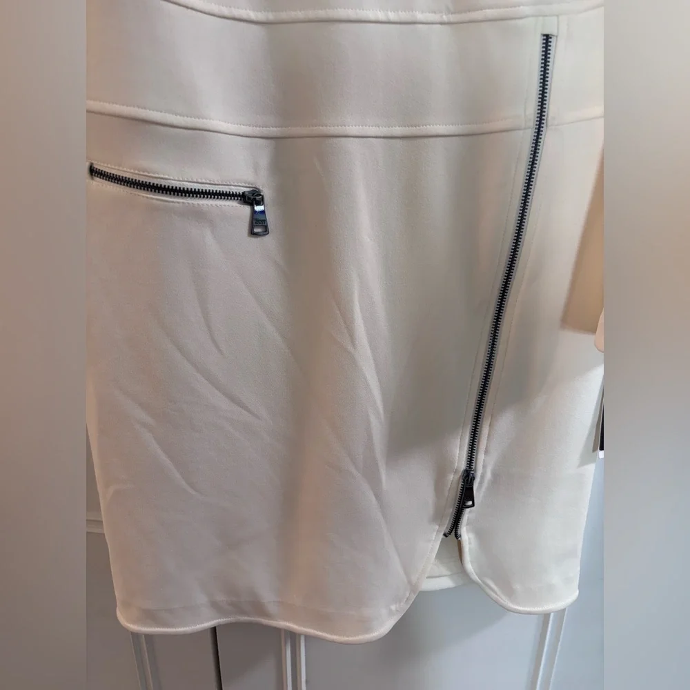 DKNY-NWT Women's Zip-Detail Mock-Neck Long-Sleeve Dress-0270